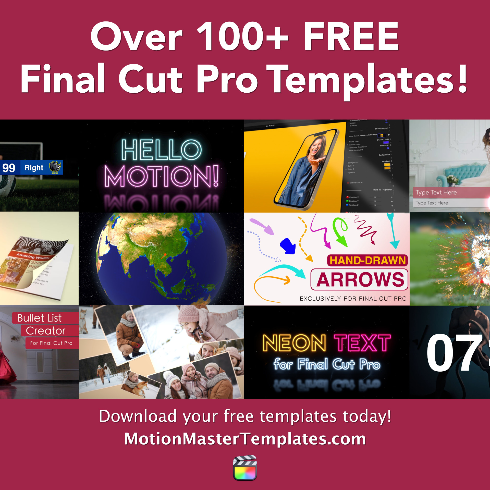 Over 100 Free Final Cut Pro Templates